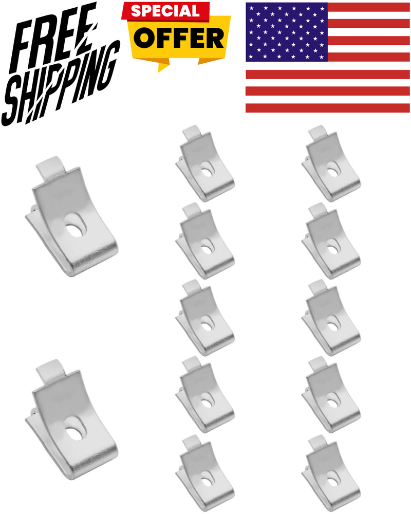 12 Pack Pilaster Shelf Support Clip, Adjustable Stainless Steel Shelving Bracket