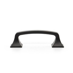 5 PCS Solid 3″ Square Foot Arch Pull Kitchen Cabinet Handle Matte Black