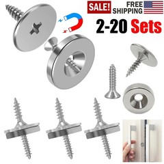 2-20 Sets Slim Disc Magnet Door Latch Catch Closures, Cabinet Magnetic Door Lock