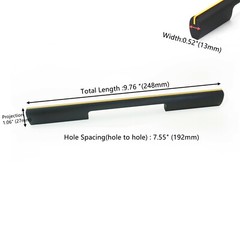 Multi-Size Black Gold Handle Modern Minimalist Style Dresser Wardrobe Handles