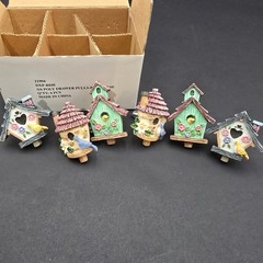 Country Heart Birdhouse Drawer Pull Cabinet Hardware Set New Box