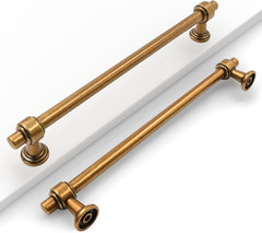 Antique Brass Cabinet Pulls – 10 Pack Vintage Handles for Kitchen & Bathroom