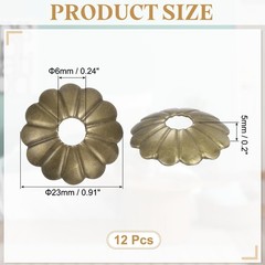 uxcell 12Pcs Cabinet Knob Backplate, 0.91 Inch Drum inches, Bronze Tone