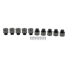 Lot of 10 Black Cabinet Knobs Drawer Kitchen Dresser Furniture Door Handle Pulls