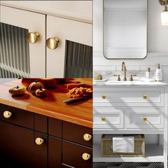 High-Quality Polished Chrome Gold Knobs – Versatile 30mm Drawer Pulls, 4-Pack