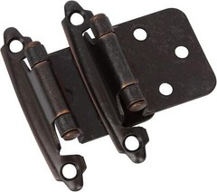 Oil Rubbed Bronze Cabinet Hinges For Kitchen Cabinets 10 Pair 20 Pcs 1/2″ Over