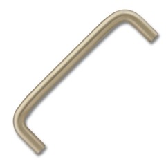 Pull Wire 25 Pack Brushed Satin Brass 4″ CC, 1-1/4″ projection (No Screws)