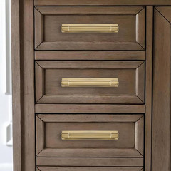 Champagne Bronze Cabinet Pulls – 5 Pack 8″ Center Satin Brass Hardware