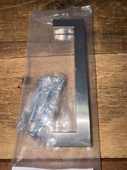 Lot of 6 Hardware Resources 4″ Stanton Square Cabinet Pull Satin Nickel 625-96SN
