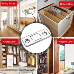 1-20PCS No-Drill Hidden Strong Mag Ultra-Thin Door Closer Cabinet Cupboard Catch
