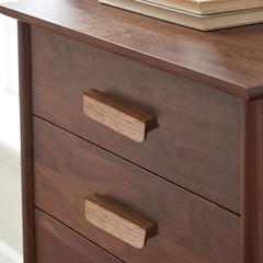 Evionlin 4 Pcs Black Oak Wood Square Angle 8.19 In Wooden Windbreaker Cabinet