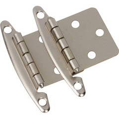 25 Pairs Pack/50 Pcs Satin Nickel Non Self Closing/Free Swinging Variable Ove…