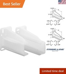 White Plastic Drawer Track Brackets – Adjustable Depth for Perfect Alignment