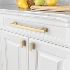 Brushed Brass 5in (128mm) Cabinet Pull Drawer Handle (20pcs)