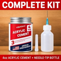 Clear Acrylic Bonding Cement 4 oz – Fast-Setting Adhesive for Plexiglass & Plast