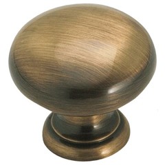 Amerock Solid Brass Antique English Brass 1 1/4″ Round Cabinet Knob BP1950AE