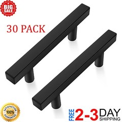 30 Pack 5 Inch Square Kitchen Cabinet Handles Black Cabinet Pulls Black Drawer..