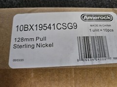 LOT OF 13 Amerock BP19541CSG9 Bar Pulls 5-1/16 in (128 mm) Sterling Nickel New