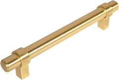 Brushed Brass Cabinet Pull Handles – 10 Pack, 5″ Hole Centers