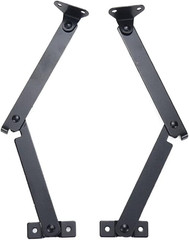 2 Pcs Black Lid Support Hinges, Rotatable Folding Lid Support Hinge for Window,