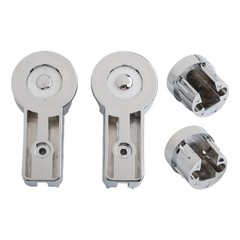 1 Set Bath Hinge Brackets Shower Screen Hinges ABS Chrome Plating Shower Holder