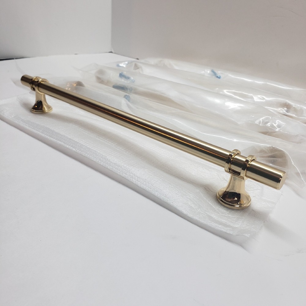 Kvosit 5 Pack 11″ Gold Dresser Pulls 8.82” Center Hole Champagne Bronze Long