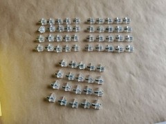 60 pcs. of 5mm Shelf Pins, Steel Pin with Clear Plastic