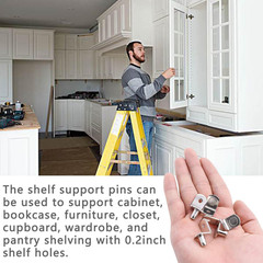 5Mm Shelf Support Pegs, Shelf Pegs with Hole, Cabinet Shelf Bracket Pegs