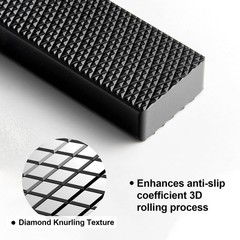 6 Pack 7 9/16 Inch Matte Black Knurled Cabinet Pulls – Modern Bar Handles – T…