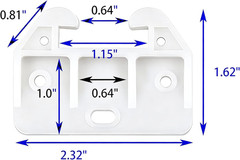 10 Pcs Plastic Drawer Guides Drawer Track Guides Drawer Rail [White] | for Dress