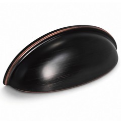 HOMOTEK 5 Pack 3 Inch Oil Rubbed Bronze Cabinet Drawer Cup Pulls