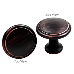 10 Pack Round Cabinet Knob Pull Handle Kitchen Bath Rubbed Bronze Popular