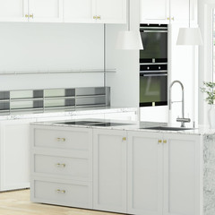 10 Pack 3-3/4 Inch White Marble Cabinet Pulls, Gold Cabinet Handles Marble Grain