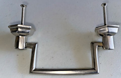 10 New Minimalist Modern 4-3/8 Cabinet Drawer Hardware Brushed Silver Bail Pulls