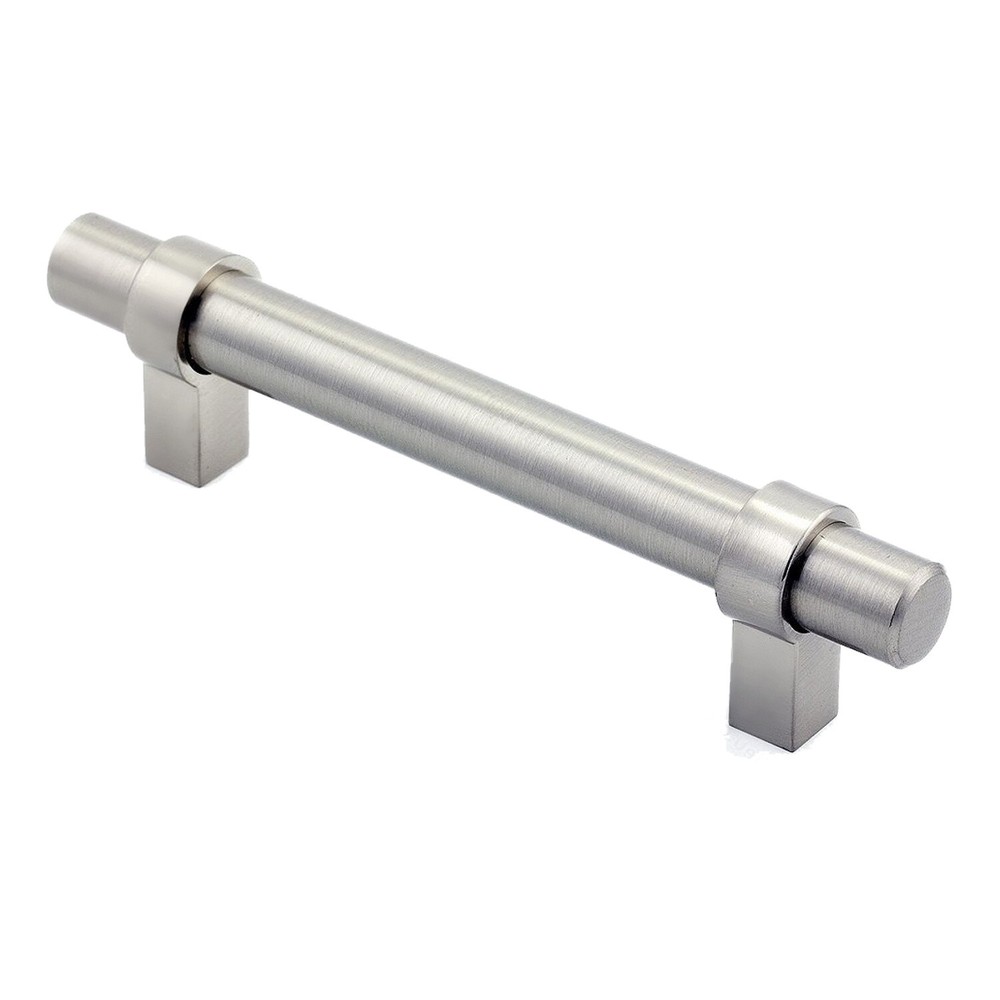 Rok Loop Style 96 Mm Centers Brushed Nickel Cabinet Pull Handle Overall 5-3/8″