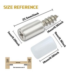 50Pcs Self-Tapping Screws for Cabinets – Non-Slip Sleeve Shelf 50 Pieces, 50