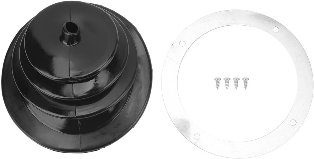 5.25In Gear Shift Boot Cover and Plate Kit with Chrome 1651 Universal Replaceme