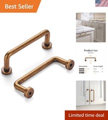 8 Pack 3 inch76mm Hole Center Antique Brass Cabinet Pulls Vintage Cabinet Han…