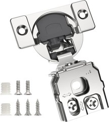 50 Pack 1″ Overlay 3D Soft Close Concealed Hinge for Face Frame Door 105 degree