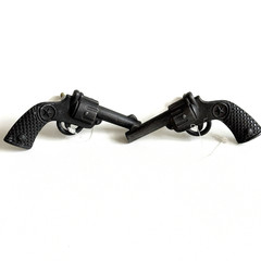 Set of 2 Western COWBOY GUN Southwest Mancave Pistol Handle Drawer Pull KNOBS