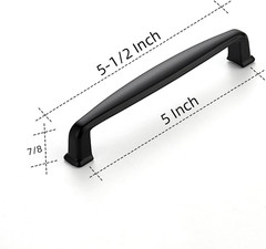 30 Pack 5 Inch Kitchen Cabinet Handles Matte Black Pulls Black Drawer Pulls Kitc