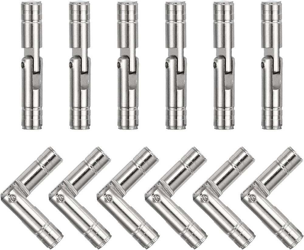 12Pcs Invisible Brass Barrel Hinge, 30X5Mm Concealed Hinges, Folding Support Cyl