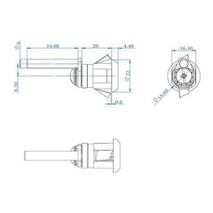 Furniture Central Lock With Door Lock Rod Metal Cabinet Triple Lock Cabinet Lock