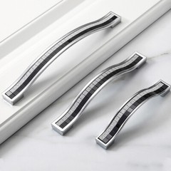 Modern Diamond Crystal Door Knob Wardrobe Drawer Cabinet Cupboard Pull Handle
