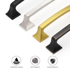 Solid 3 Inch Big Square Foot Cabinet Pulls Matte Black Arch Pull Kitchen Cabi…