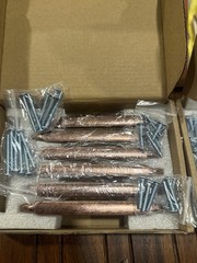 Goo-Ki )2) 6 Packs 5” Hole Center Cabinet Pulls Antique Copper Zinc Alloy Handle