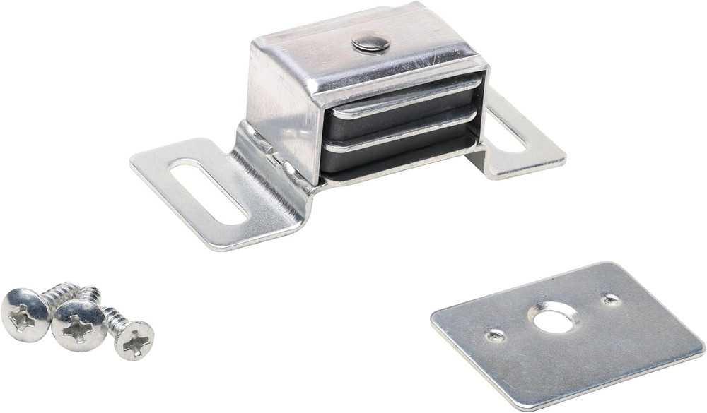 5 Pack Rok Hardware Double Side Strong Magnetic Catch in Aluminum Finish, Metal