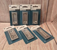 SET OF SIX- Reliabilt Flush Pull 1-3/8″ x 3-1/4″ Satin Nickel Finish #3728077