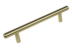 10 Pack, GlideRite 5″ CC Long Solid Steel Bar Pull Satin Gold 5002-128-SG-1