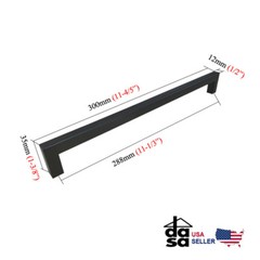 Premium Black Stainless Steel Cabinet Door Handles Cupboard Drawer Pulls